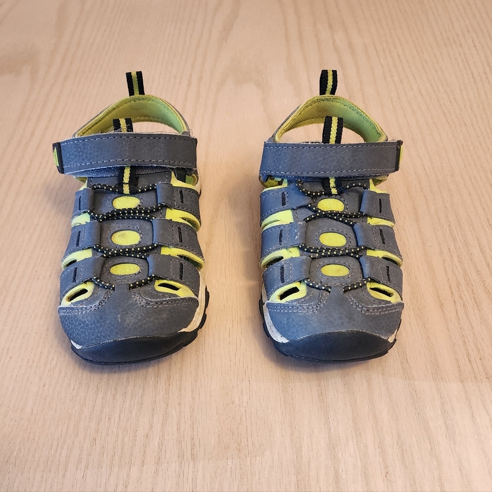 Gray and Yellow Kids Shoes